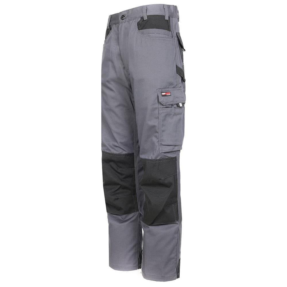 Tuffstuff 710 Excel Pro Knee Pad Holster Pocket Work Trousers Grey, 38'' Waist, Long Leg - Bobobiy