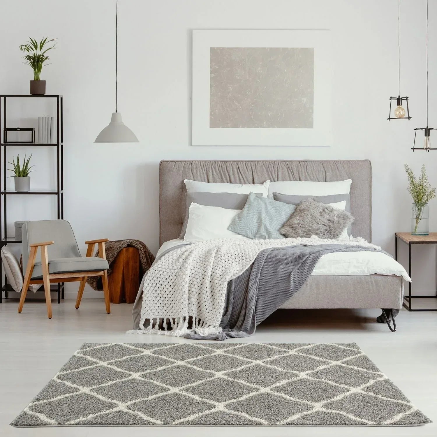 710_Moroccan_Grey_Shaggy_Rug-13 - Bobobiy
