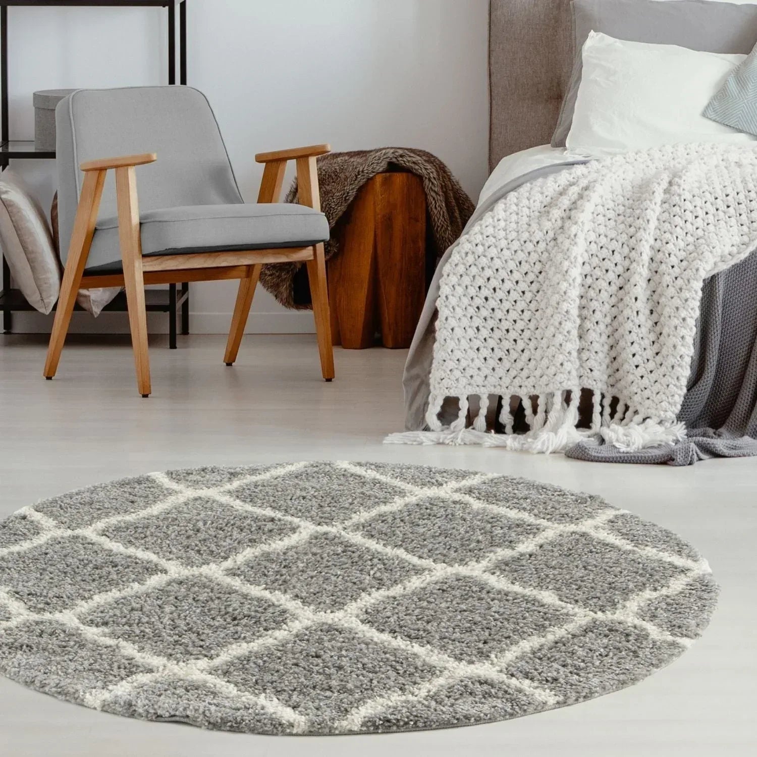 710_Moroccan_Grey_Shaggy_Rug-18 - Bobobiy