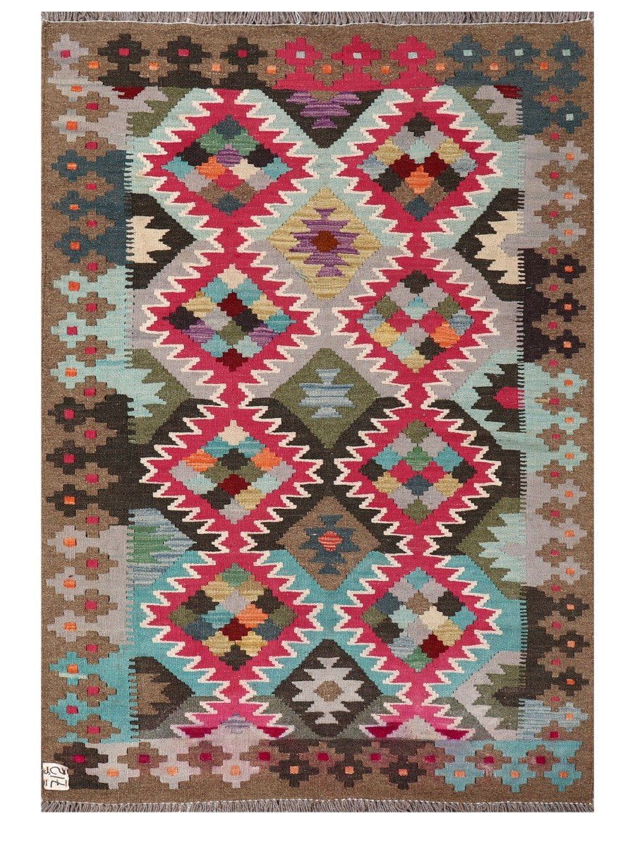 Maimana Afghanistan Kilim Rug - 152 x105 cm - Handmade