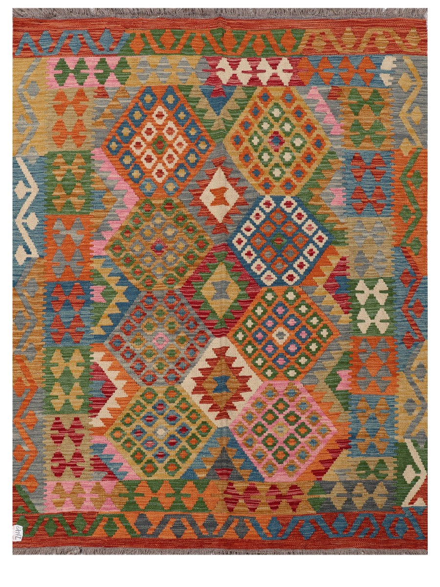 Maimana Afghanistan Kilim Rug - 200 x152 cm - Handmade