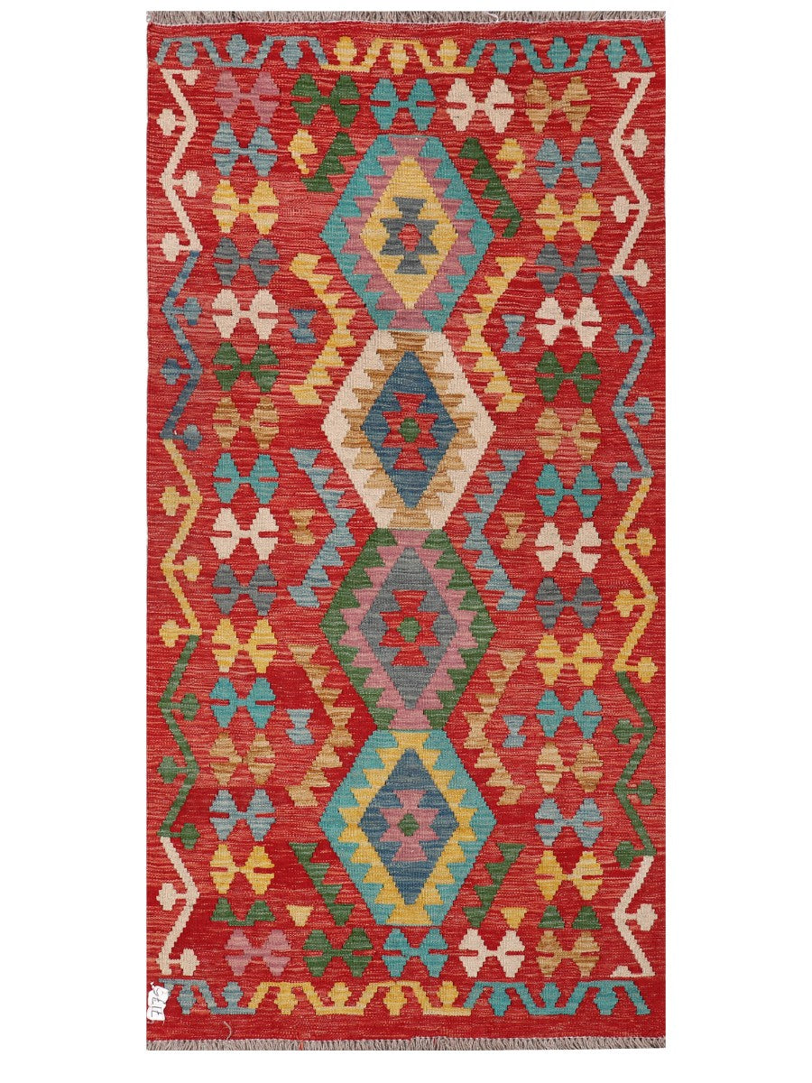 Maimana Afghanistan Kilim Rug - 199 x 101 cm - Handmade