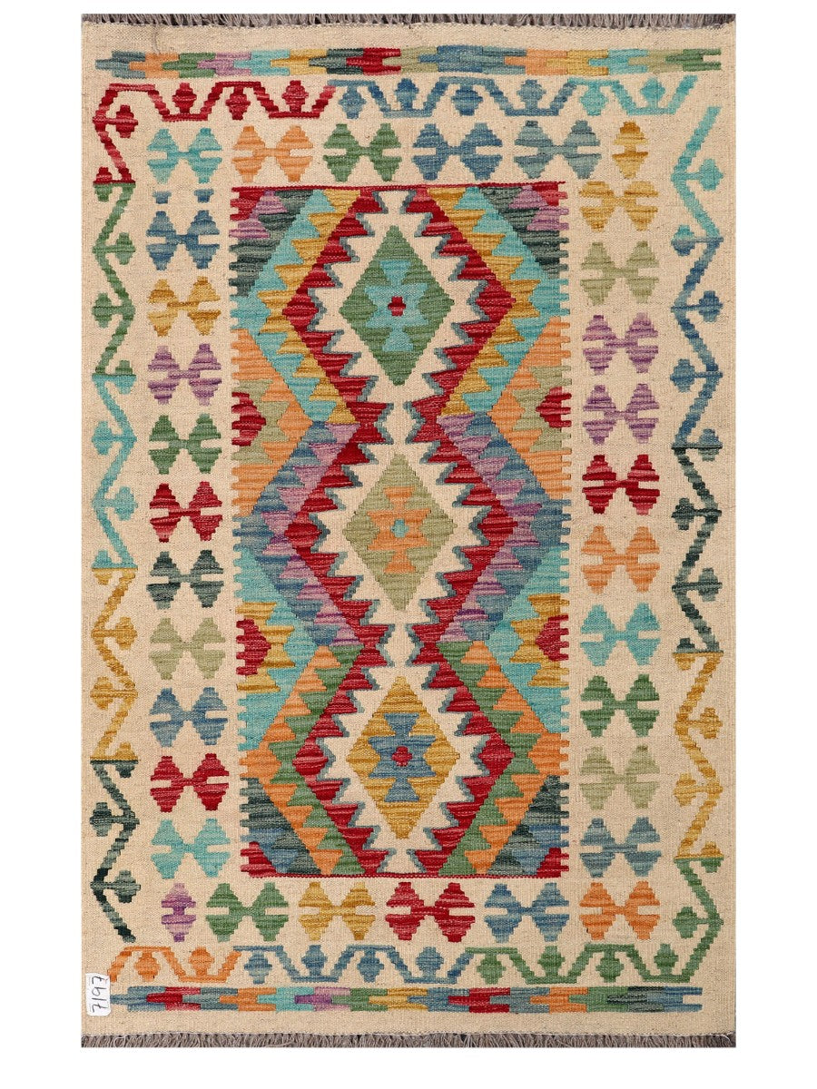 Maimana Afghanistan Kilim Rug - 158 x100 cm - Handmade