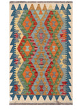Maimana Afghanistan Kilim Rug - 144 x86 cm - Handmade