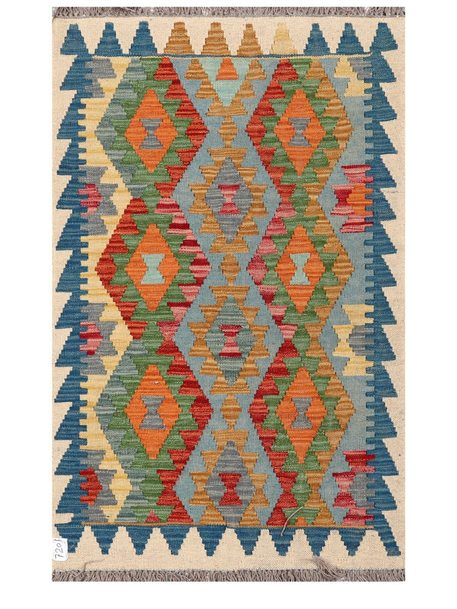 Maimana Afghanistan Kilim Rug - 144 x86 cm - Handmade