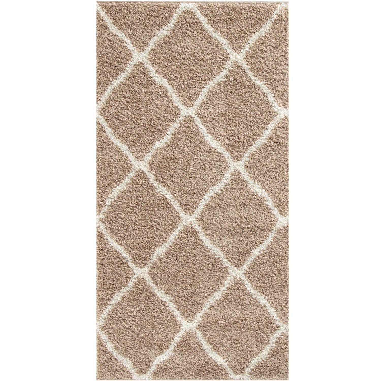 720_Moroccan_Beige_Shaggy_Rug-1 - Bobobiy