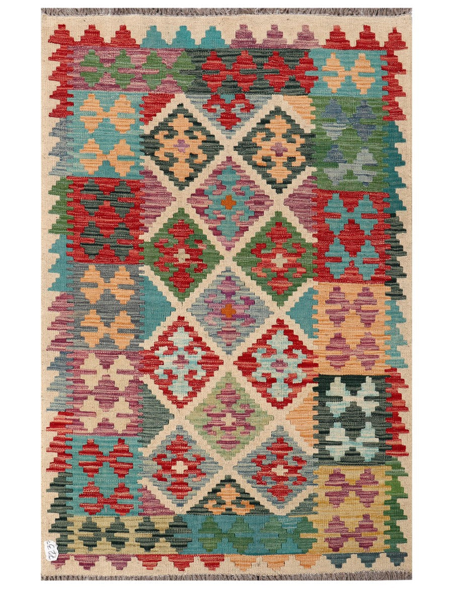 Maimana Afghanistan Kilim Rug - 159 x103 cm - Handmade