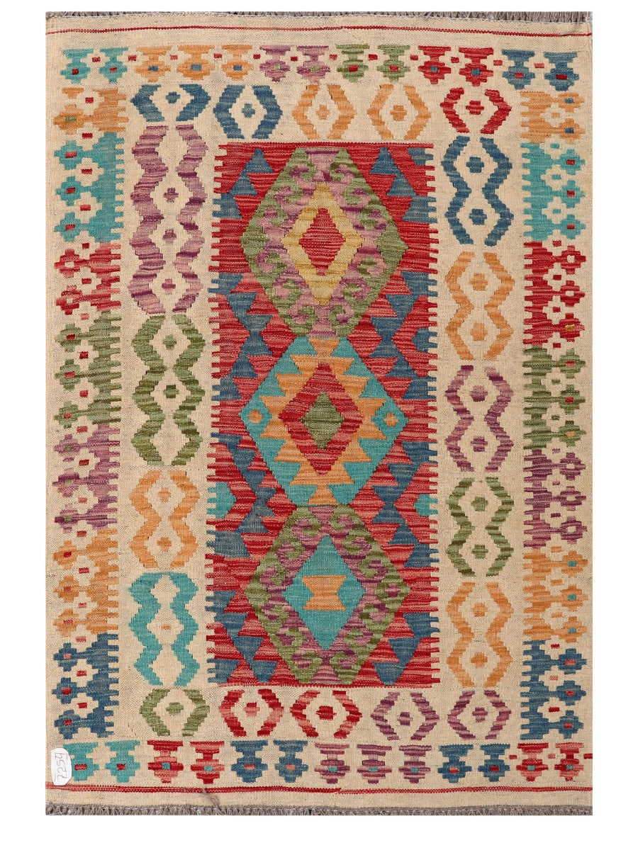Maimana Afghanistan Kilim Rug - 150 x102 cm - Handmade