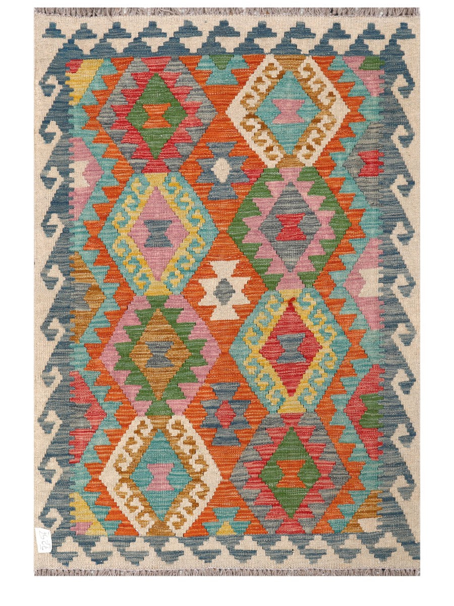 Maimana Afghanistan Kilim Rug - 144 x98 cm - Handmade