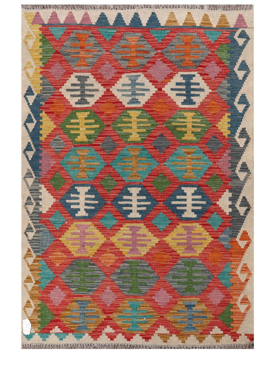 Maimana Afghanistan Kilim Rug - 145 x99 cm - Handmade