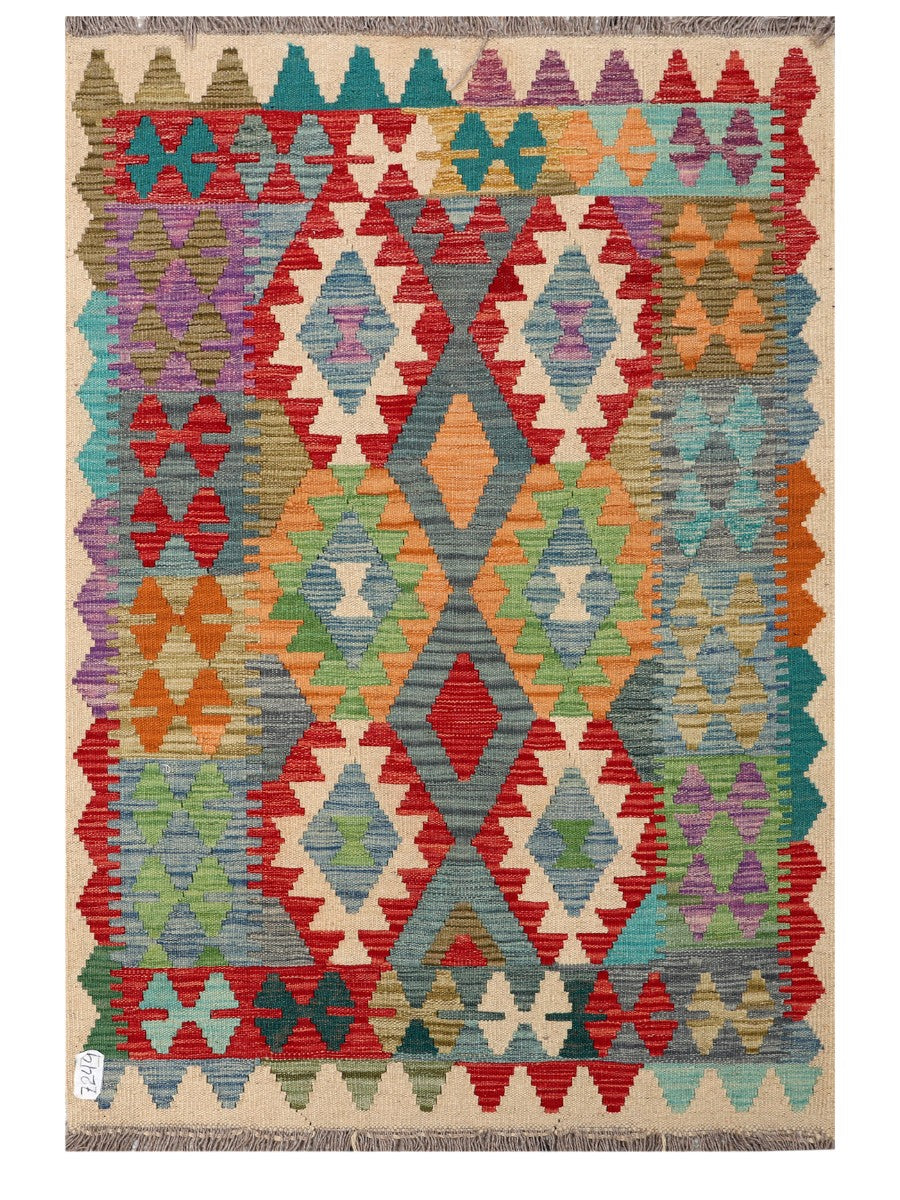 Maimana Afghanistan Kilim Rug - 152 x103 cm - Handmade