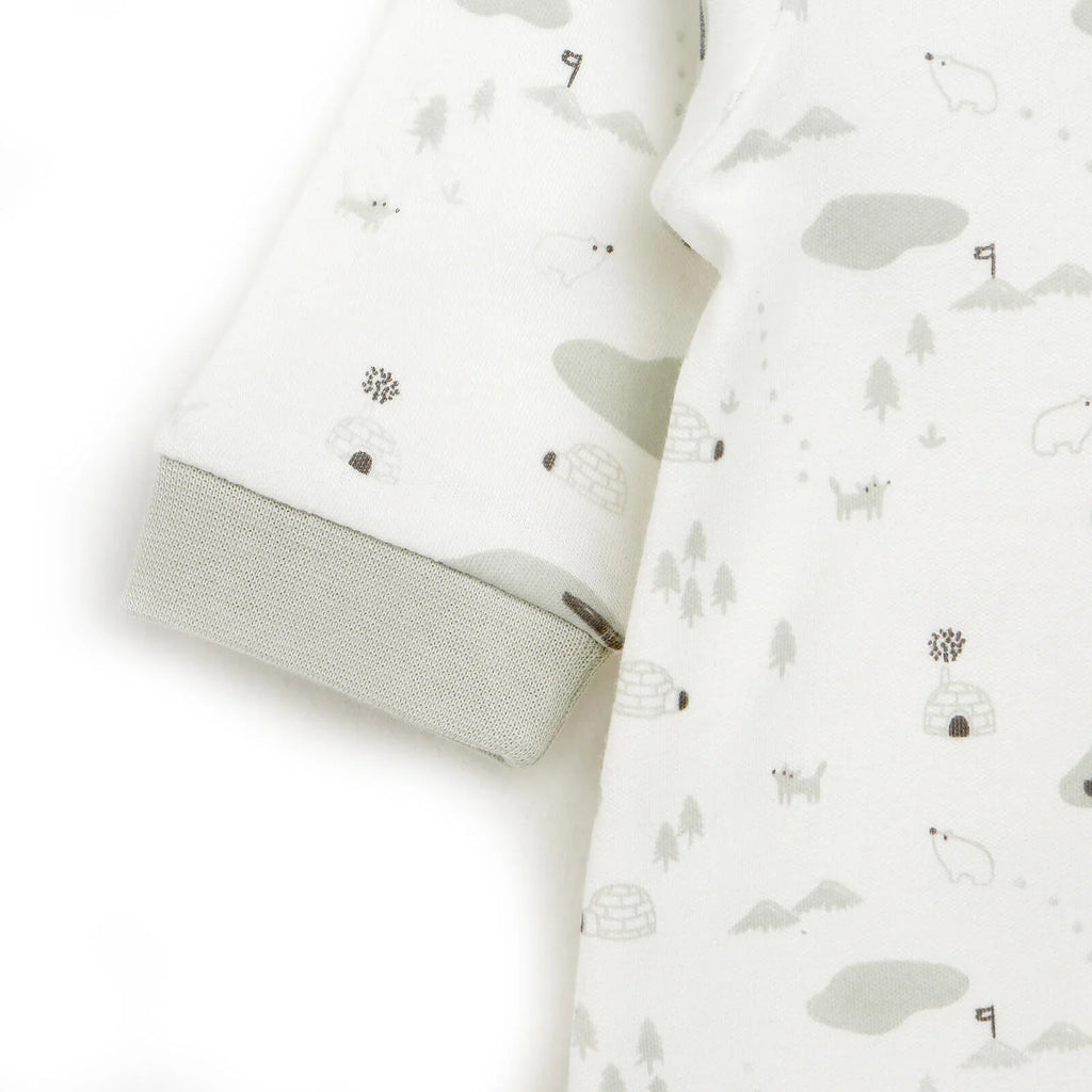 HelloBaby Newborn Baby Boy Footed Jumpsuit - Ecru