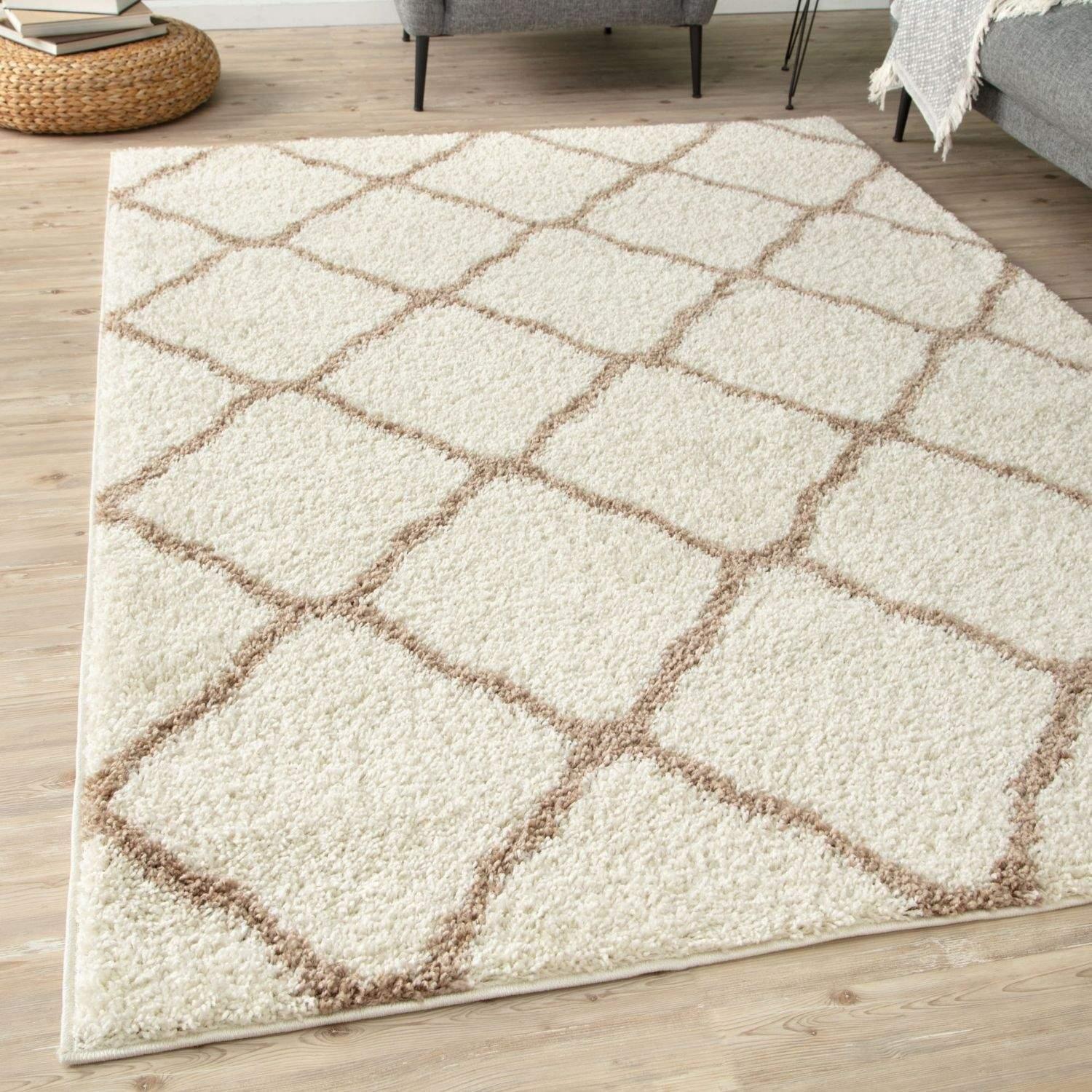 730_Moroccan_Ivory_Shaggy_Rug-11 - Bobobiy