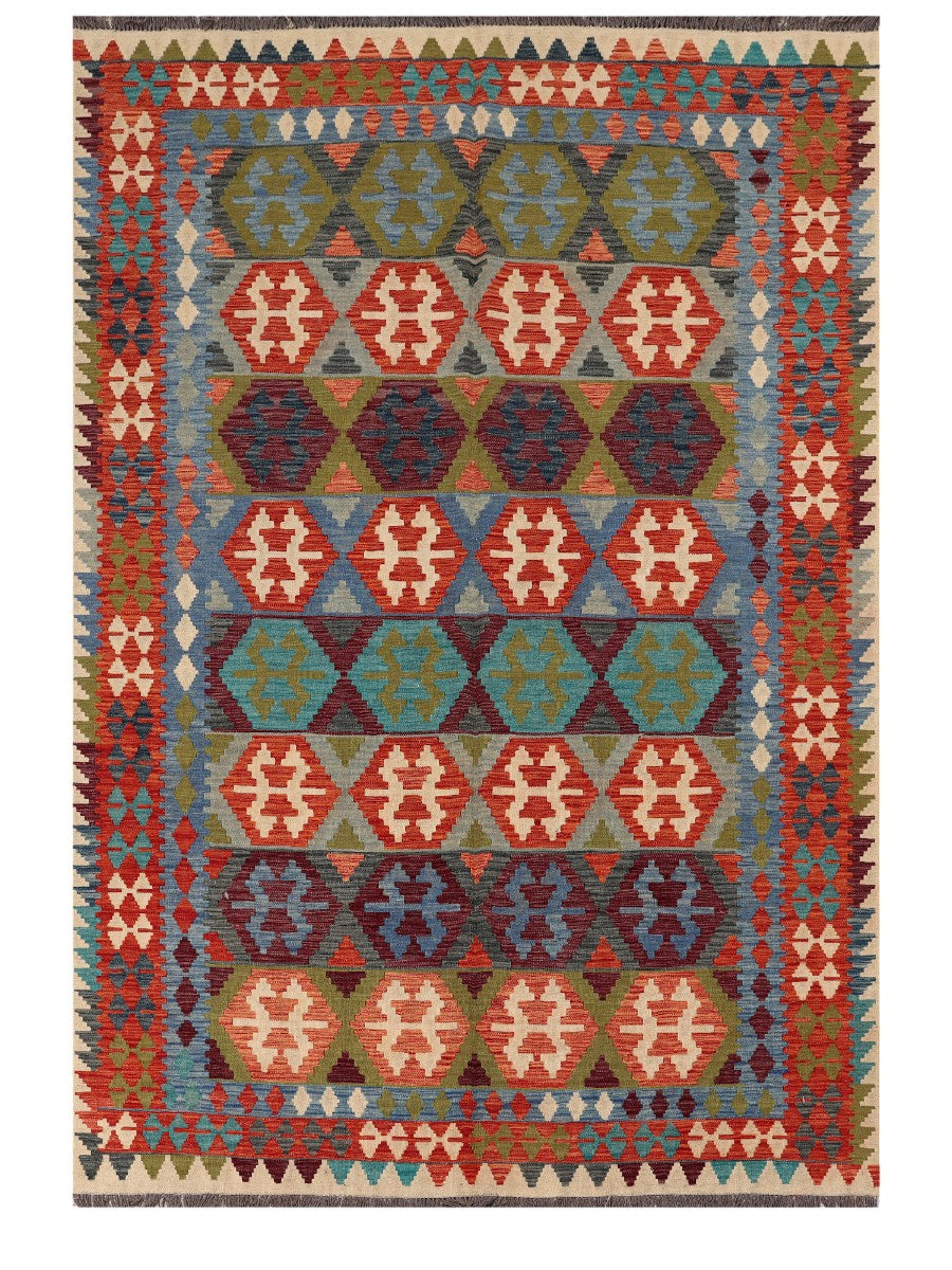 Maimana Afghanistan Kilim Rug - 295 x202 cm - Handmade