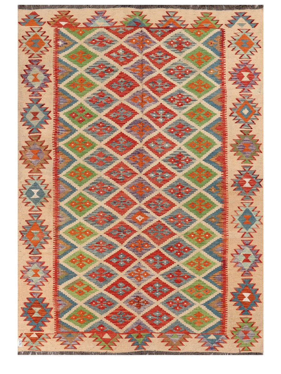Maimana Afghanistan Kilim Rug - 284 x199 cm - Handmade