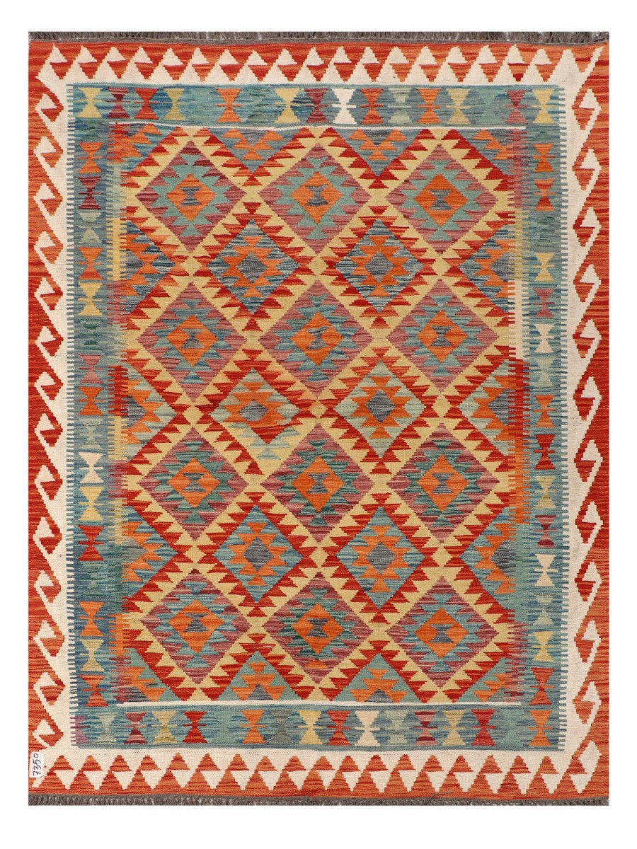 Maimana Afghanistan Kilim Rug - 200 x151 cm - Handmade