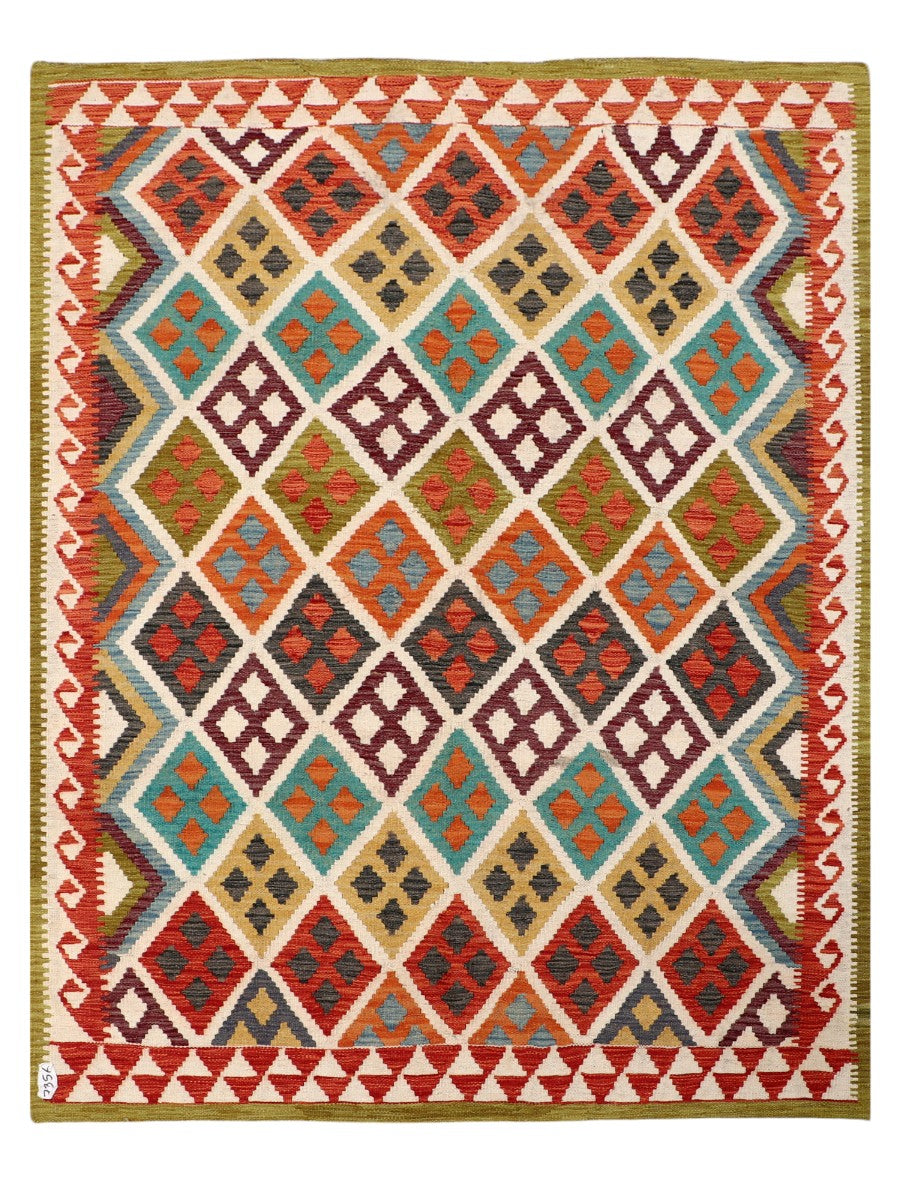 Maimana Afghanistan Kilim Rug - 195 x154 cm - Handmade