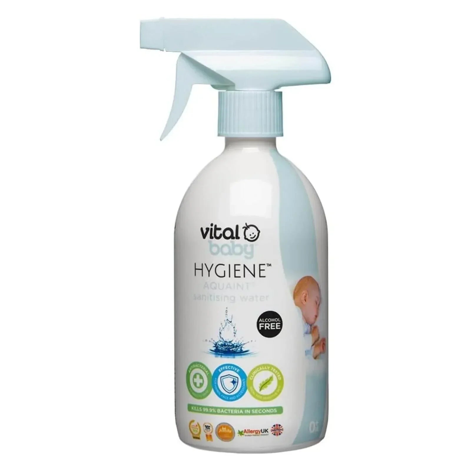 Vital Baby Hygiene Aquaint Cleansing Water 500ml - Bobobiy
