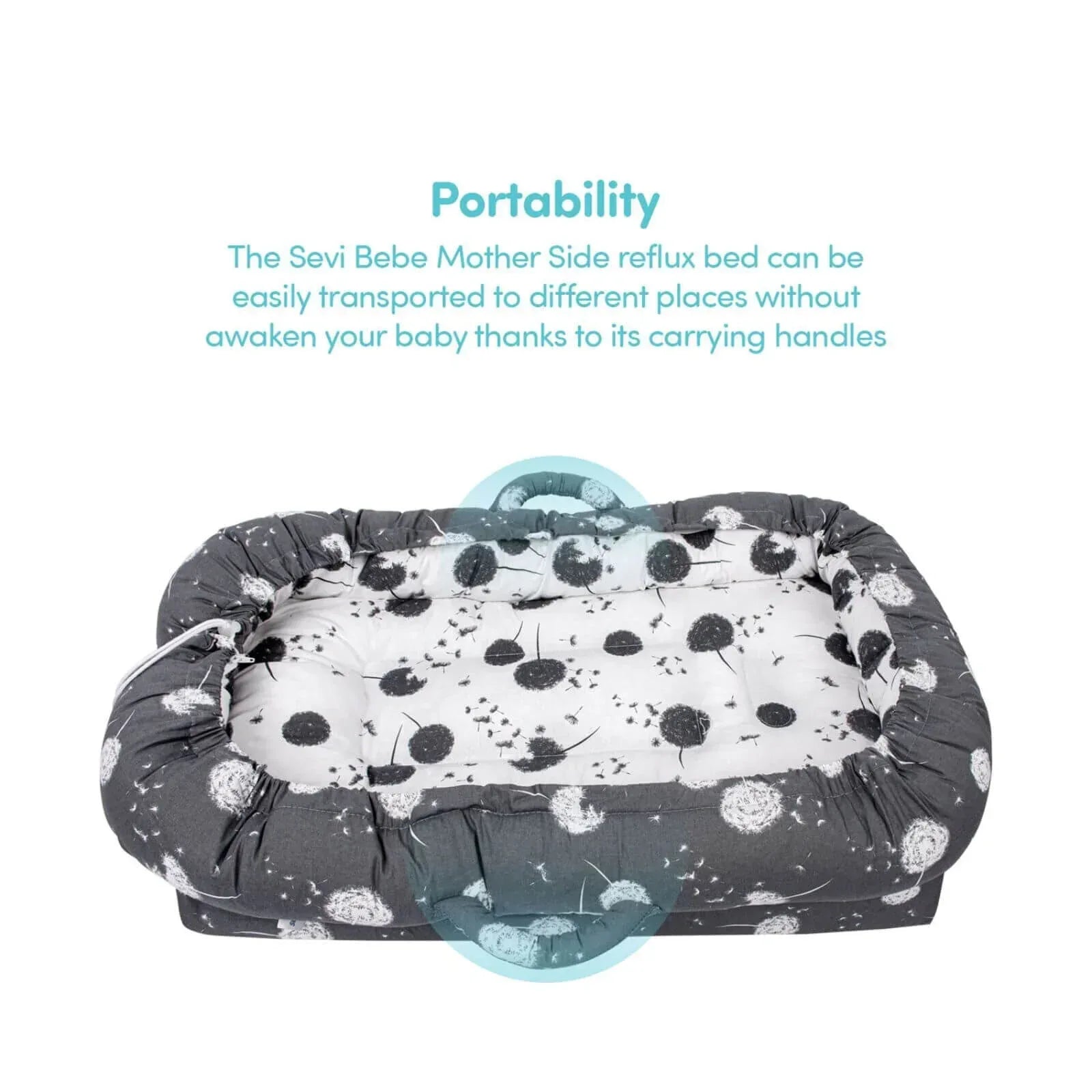 baby plus Mother Side Baby Reflux Bed - Dandelion - Bobobiy