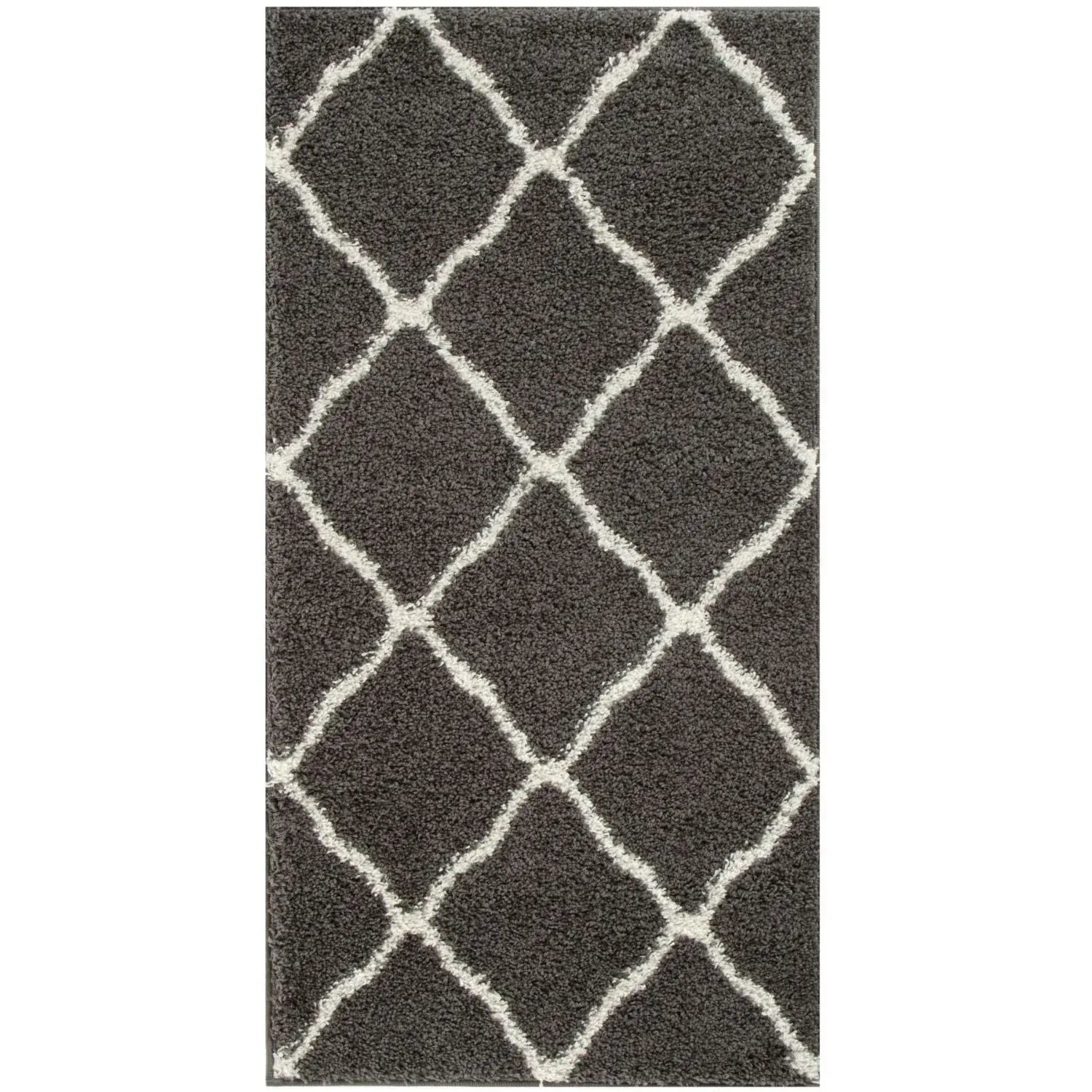 740_Moroccan_Dark_Grey_Shaggy_Rug-1 - Bobobiy