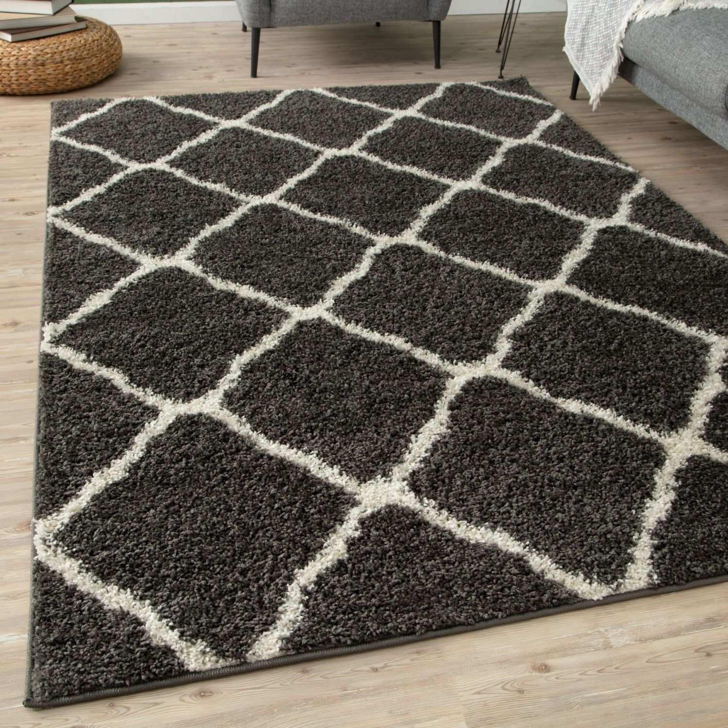 740_Moroccan_Dark_Grey_Shaggy_Rug-12 - Bobobiy