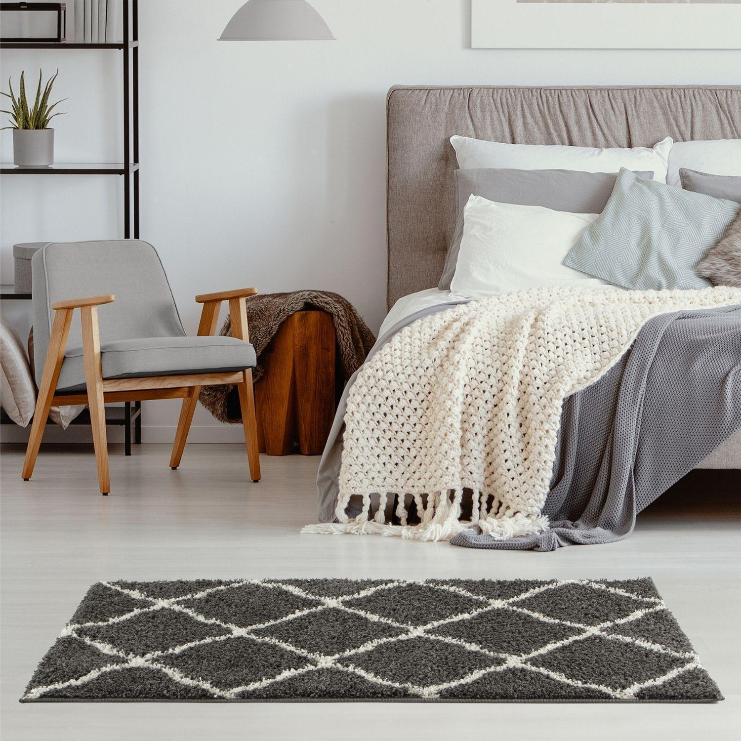740_Moroccan_Dark_Grey_Shaggy_Rug-15 - Bobobiy