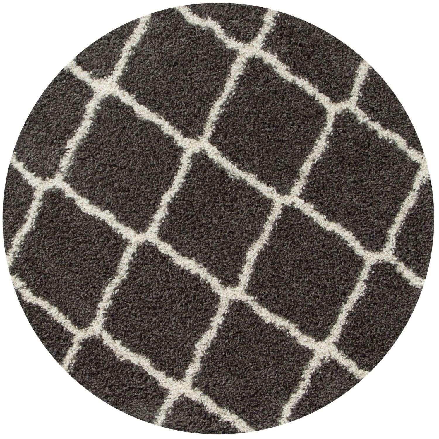 740_Moroccan_Dark_Grey_Shaggy_Rug-3 - Bobobiy
