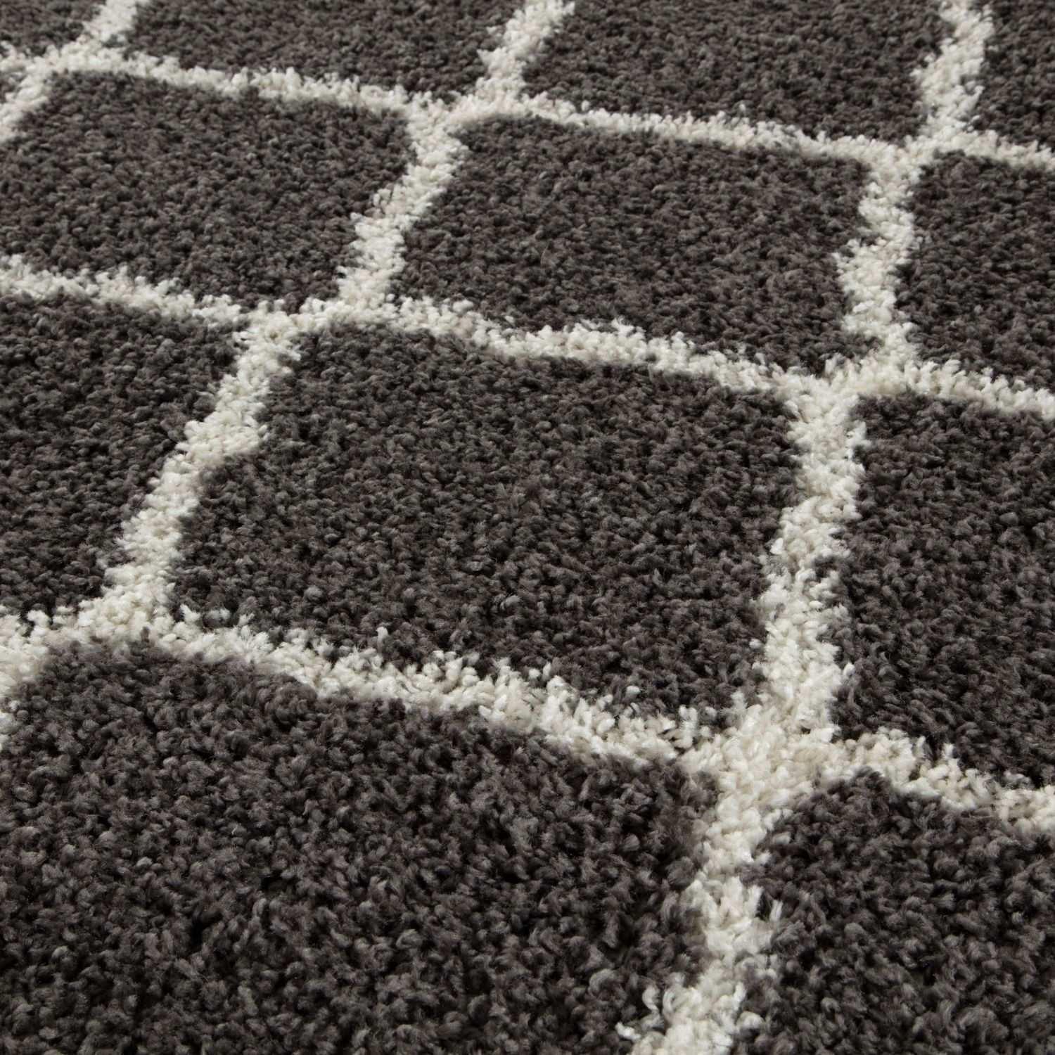 740_Moroccan_Dark_Grey_Shaggy_Rug-5 - Bobobiy