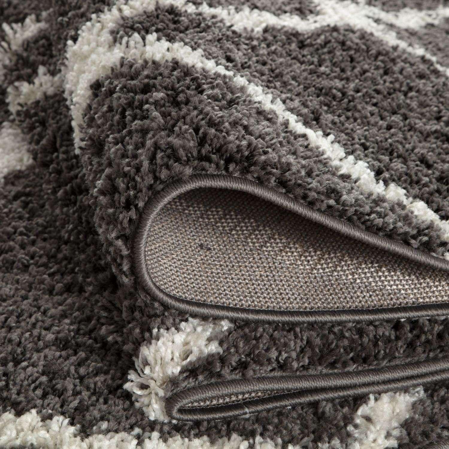 740_Moroccan_Dark_Grey_Shaggy_Rug-6 - Bobobiy