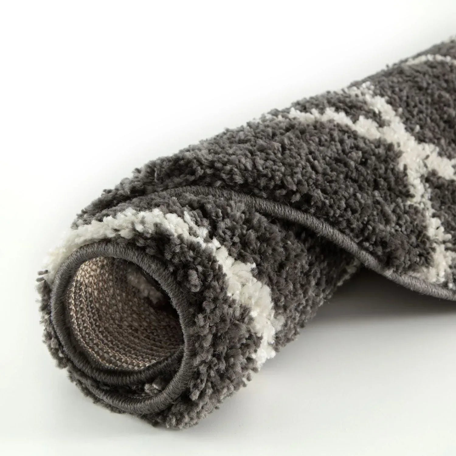 740_Moroccan_Dark_Grey_Shaggy_Rug-9 - Bobobiy