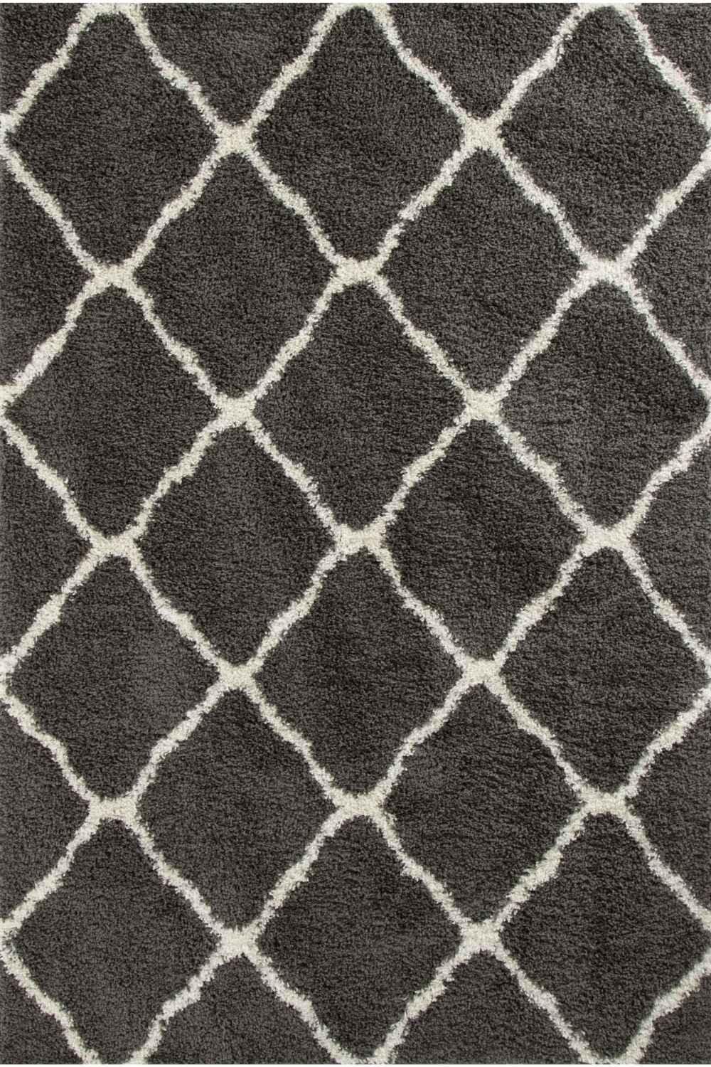740_Moroccan_Dark_Grey_Shaggy_Rug - Bobobiy