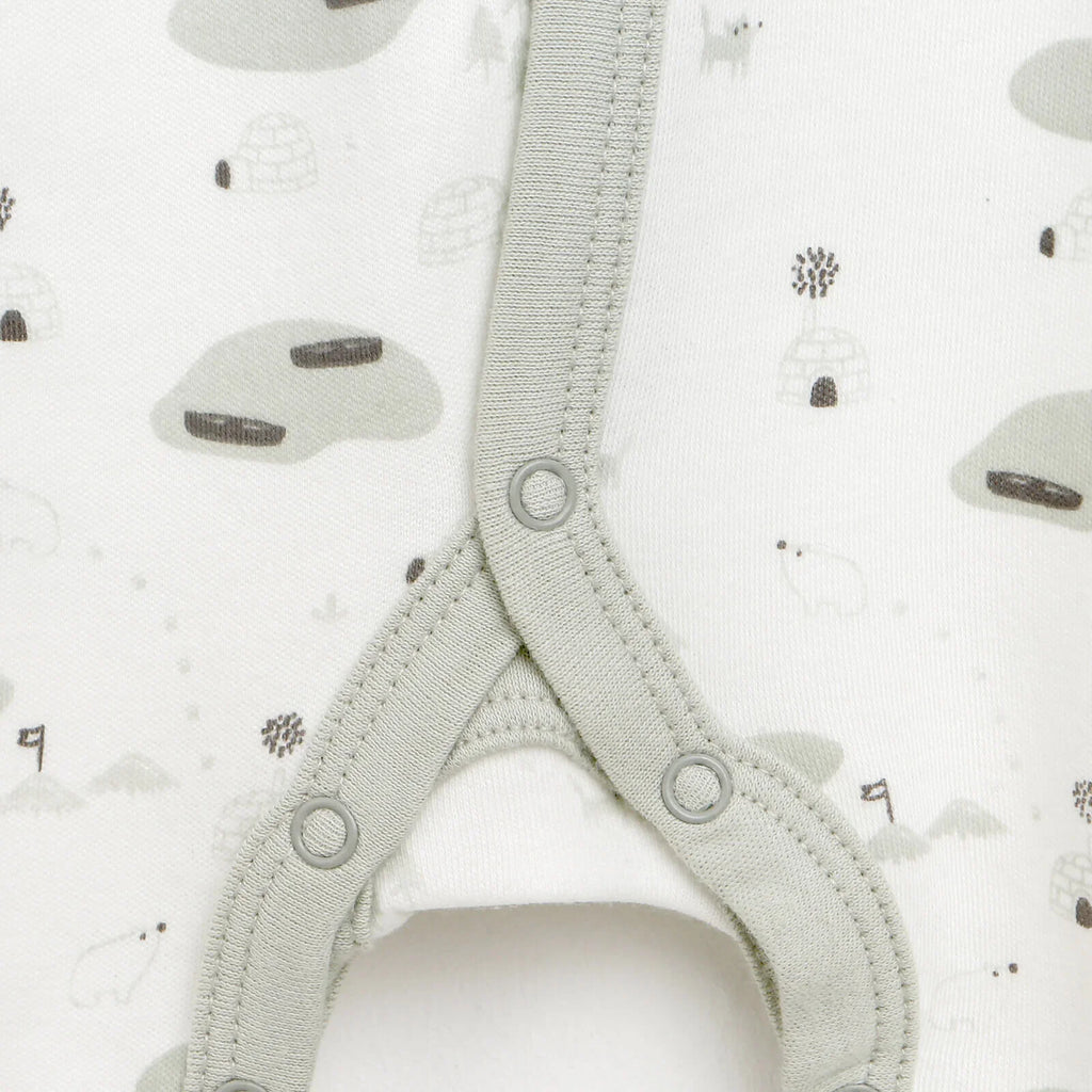 HelloBaby Newborn Baby Boy Footed Jumpsuit - Ecru