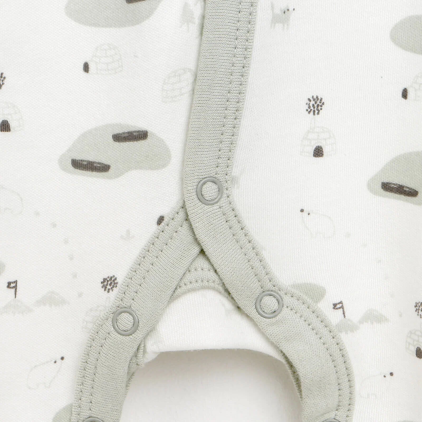 HelloBaby Newborn Baby Boy Footed Jumpsuit - Ecru