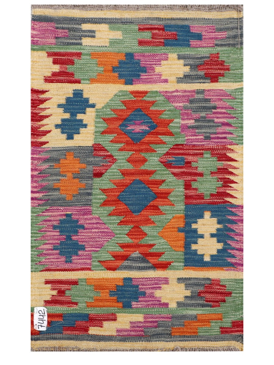 Maimana Afghanistan Kilim Rug - 98 x 59 cm - Handmade