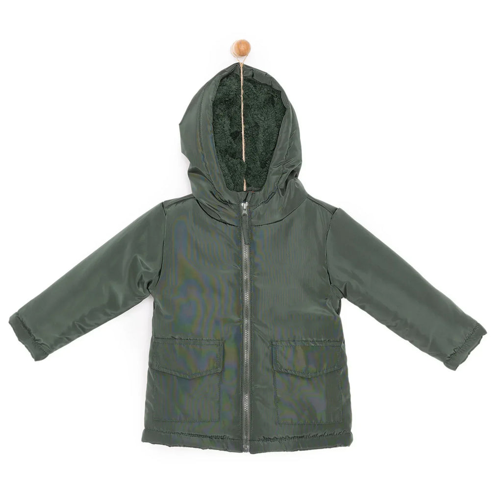 HelloBaby Hooded Coat - Green - Bobobiy