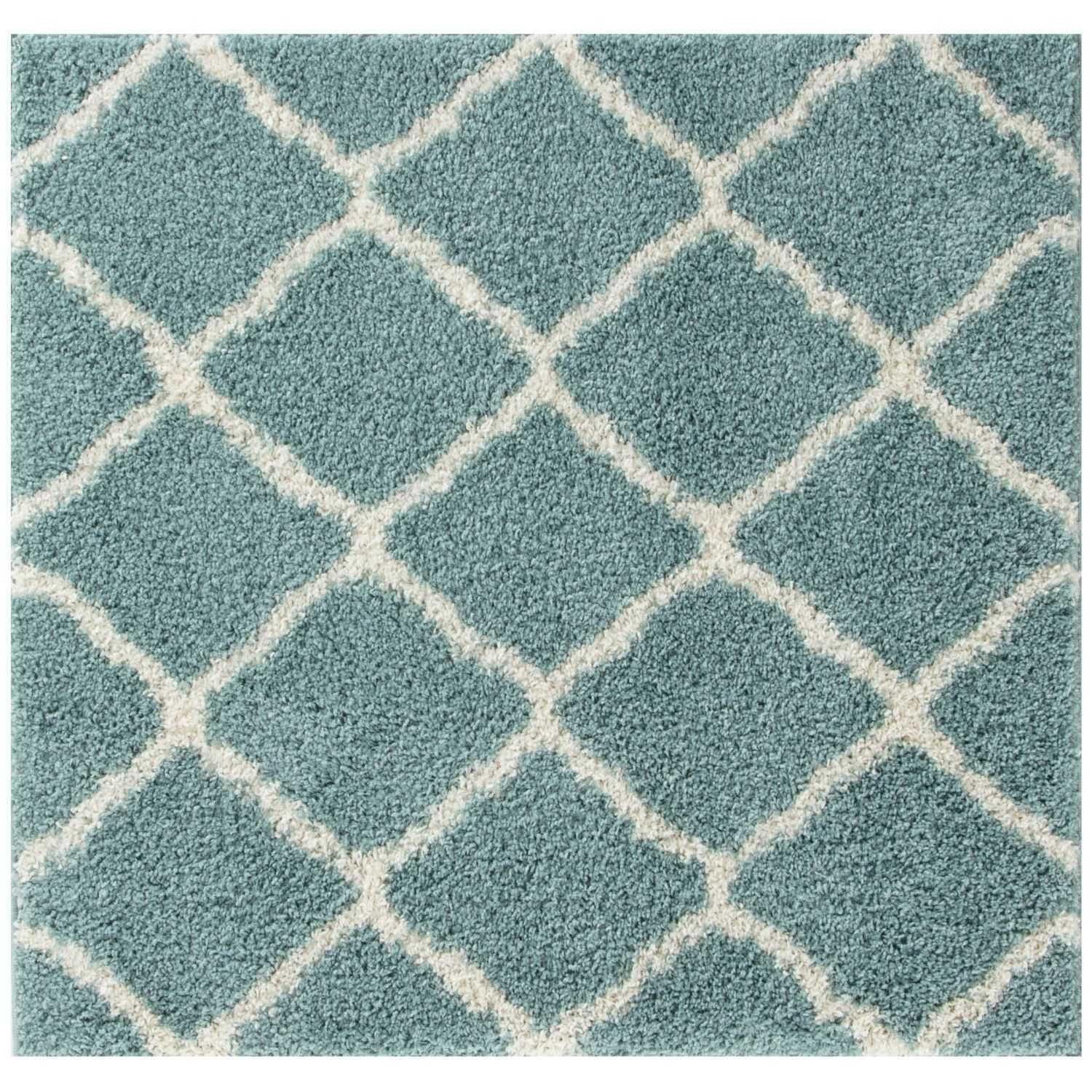 750_Moroccan_Duck_Egg_Blue_Shaggy_Rug-1 - Bobobiy