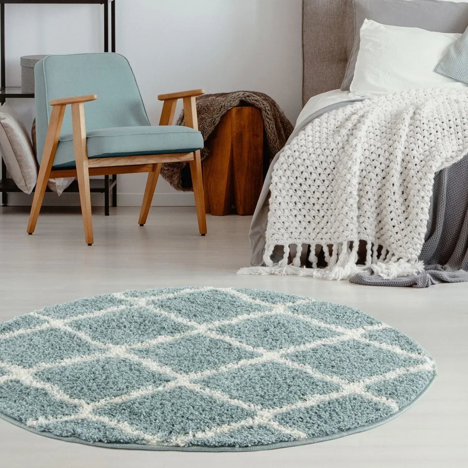 750_Moroccan_Duck_Egg_Blue_Shaggy_Rug-18 - Bobobiy
