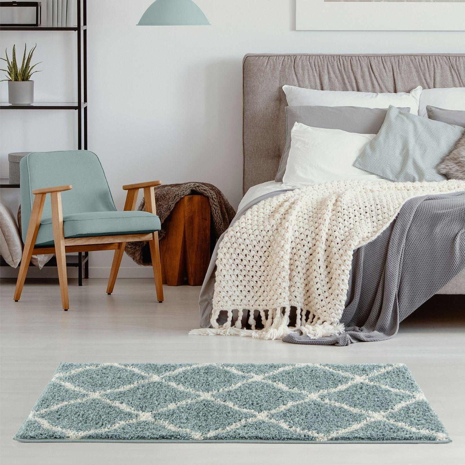 750_Moroccan_Duck_Egg_Blue_Shaggy_Rug-19 - Bobobiy