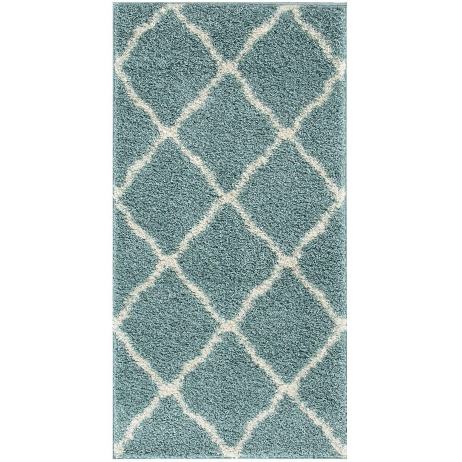 750_Moroccan_Duck_Egg_Blue_Shaggy_Rug-2 - Bobobiy