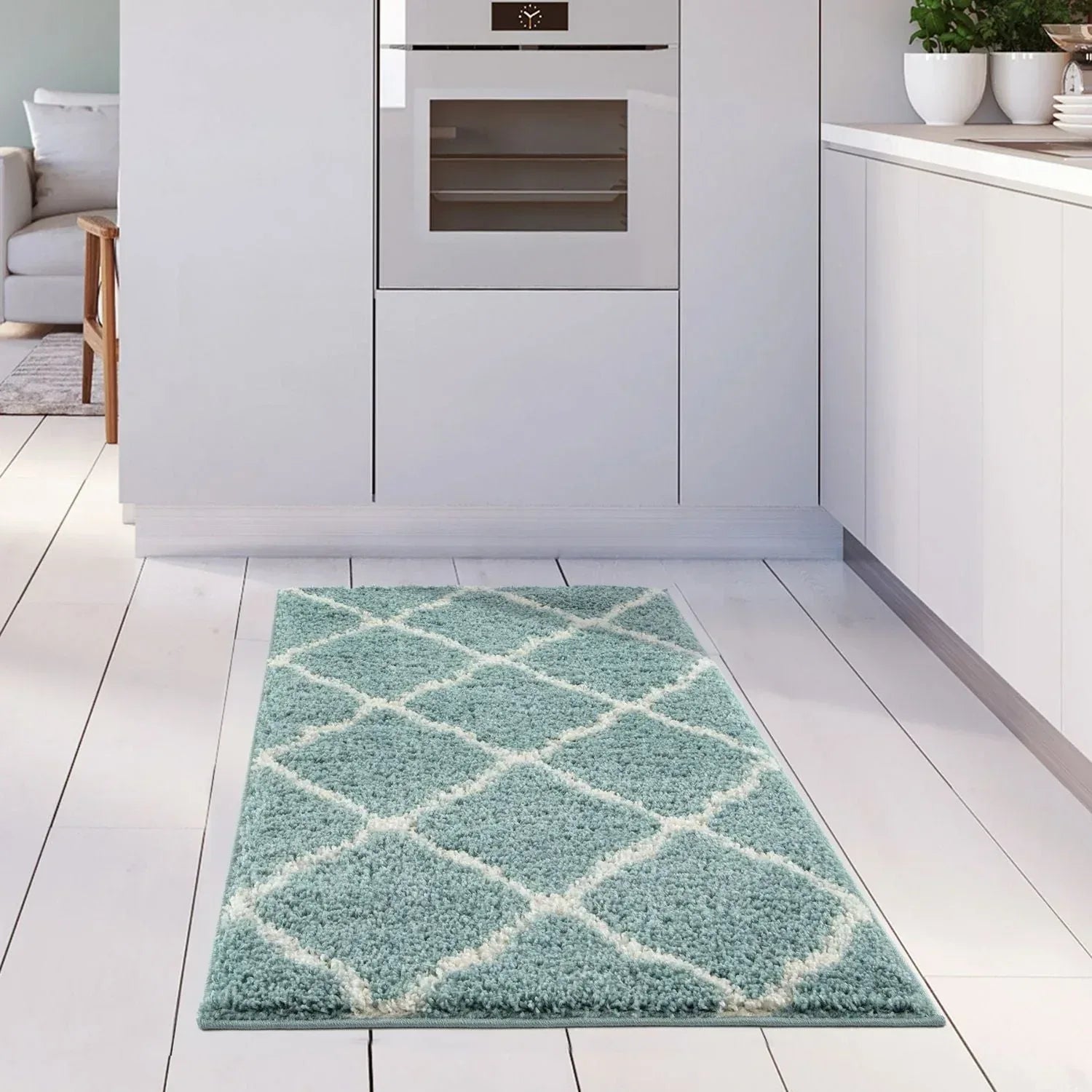 750_Moroccan_Duck_Egg_Blue_Shaggy_Rug-21 - Bobobiy