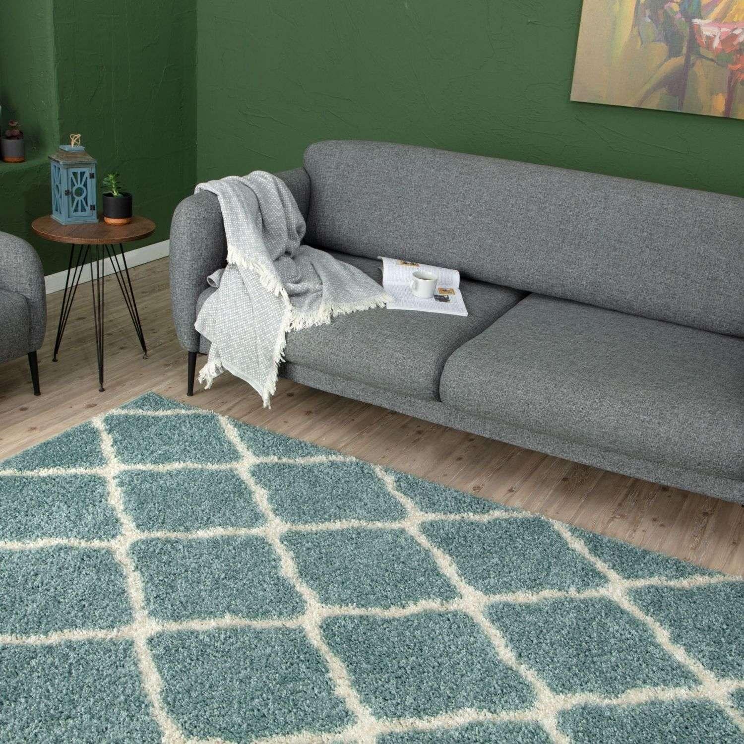 750_Moroccan_Duck_Egg_Blue_Shaggy_Rug-23 - Bobobiy
