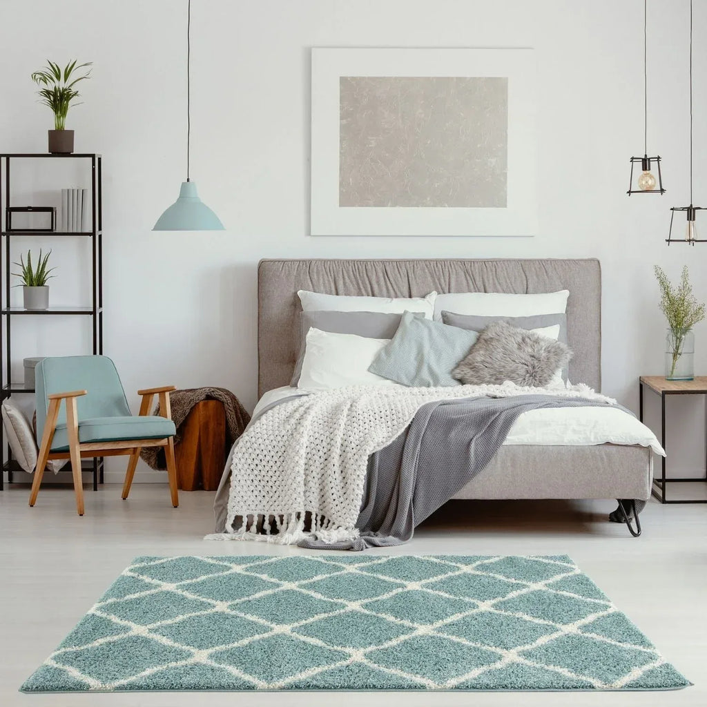 750_Moroccan_Duck_Egg_Blue_Shaggy_Rug-26 - Bobobiy