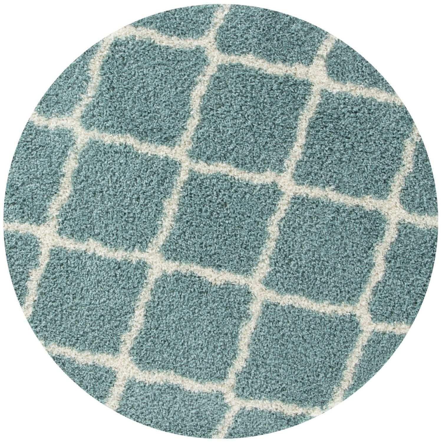 750_Moroccan_Duck_Egg_Blue_Shaggy_Rug-3 - Bobobiy