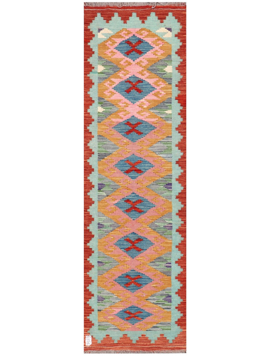 Maimana Afghanistan Kilim Rug - 209 x61 cm - Handmade