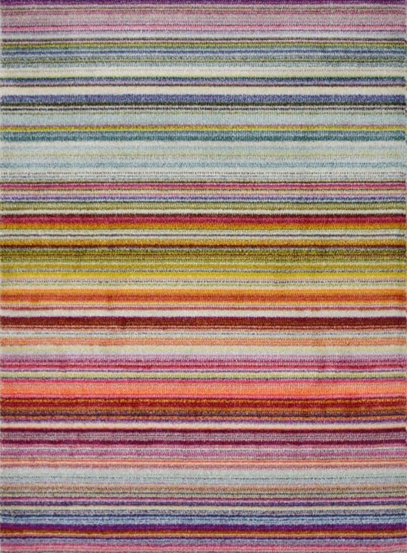 Villa Multicolour Striped Rug