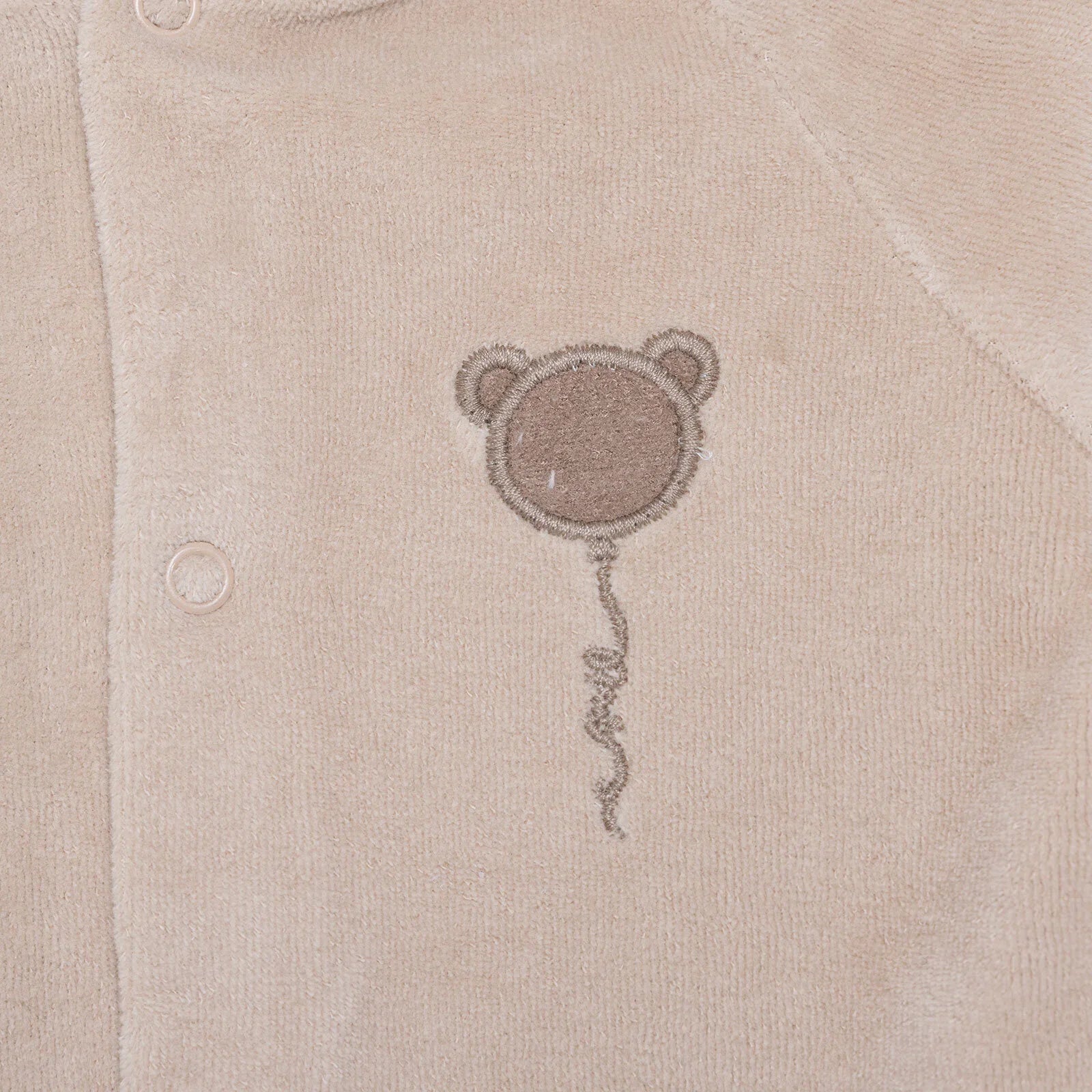 HelloBaby Newborn Velvet Footless Jumpsuit - Beige