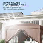 Coffee pop up gazebo roof canopy with smooth fabric top