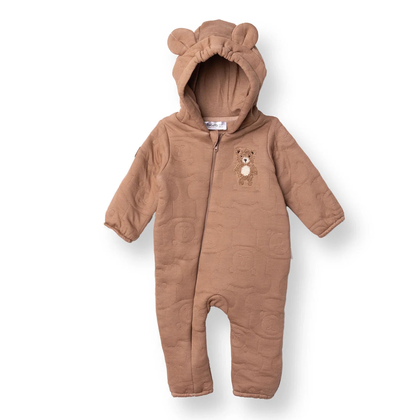 Bebetto Newborn Footless Jumpsuit - Brown
