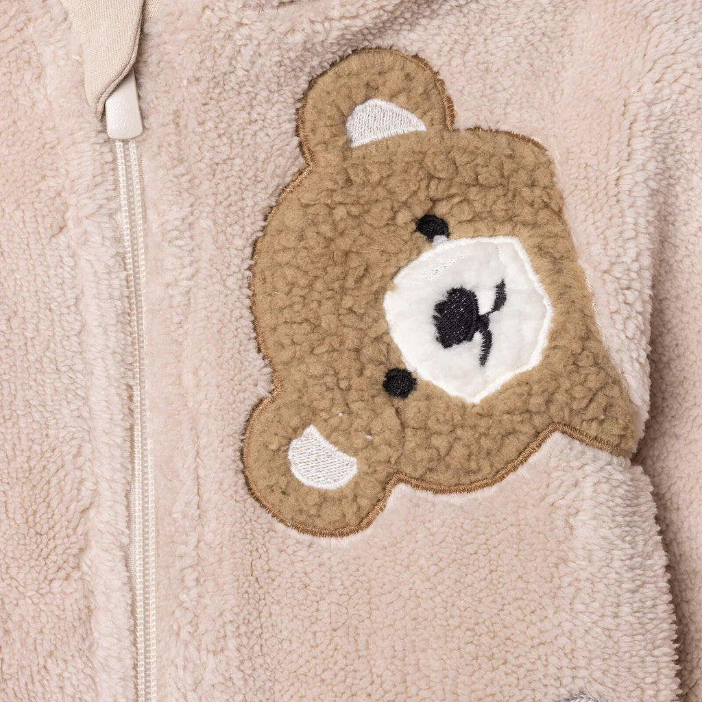 Midimod Newborn Welsoft Footed Jumpsuit - Ecru