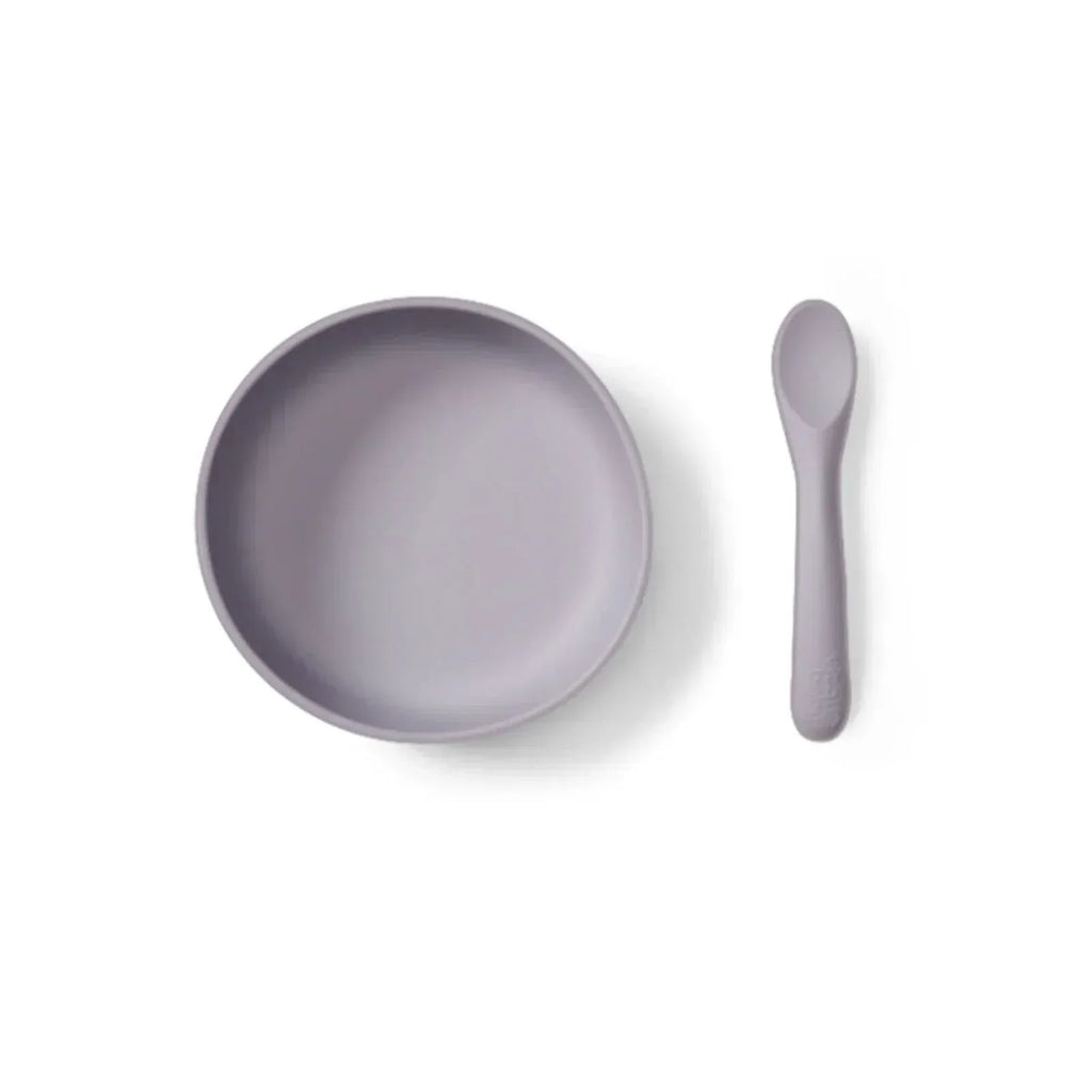 Vital Baby Nourish Silicone Suction Bowl Set - Dusky Mauve - Bobobiy